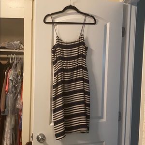 Jcrew striped spaghetti strap dress